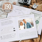 Lanpn Wedding Anniversary Journal - The Story of Us, Linen Dating 1st to 70th Couple Memory Book Wedding Scrapbook, 190 Pages Love Stories Notebook Marriage Newlywed Bridal Shower Gift, Beige - Image 3