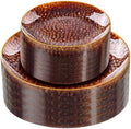 Rubtlamp 60Pcs Amber Plastic Plates - Brown Disposable Plates With Gold Rim, Clear Heavy-duty Party Plates, Hammered Plates Include 30 Dessert Platos, 30 Dinner Platos for Party by Rubtlamp