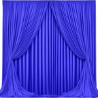 Royal Blue Backdrop Curtain 4 Panels-Wrinkle-Free Royal Blue Curtains Polyester Photography Drapes for Baby Shower Birthday Party Photo Background Backdrop Stand- 16 X10FT - Image 2