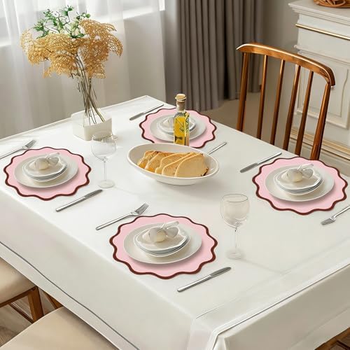 100Pcs Pink Thick Paper Placemats, Disposable Waterproof Wedding Place Mats - Image 6