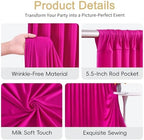 10x10ft Hot Pink Backdrop Curtain, Wrinkle Free Hot Pink Drapes for Backdrop, Photo Backdrop Drapes for Wedding Birthday Party Baby Shower Photography - Image 6