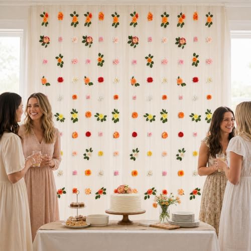 Hanging Flower Garland, 12 Pack Artificial Wildflower Garlands, 6 FT Each (72 FT Total), Floral Vines for Wedding Arch, Backdrop, Bridal Shower, Baby Shower, Garden Party and Home Decor, Multicolor - Image 5