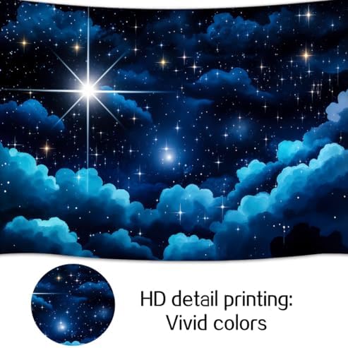 20x10ft Star Night Backdrop Galaxy Starry Sky Stars Nativity Scene Star of Bethlehem Jesus Birth Background Kids Birthday Party Religious Christian Church Banner Newborn Baby Decorations Photo Props - Image 6