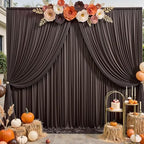 10x12 ft Brown Backdrop Curtains for Weddings, Birthdays and Photos - Image 6