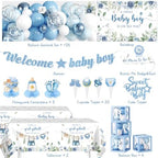 Blue Boy Baby Shower Decorations, Welcome Baby Boy Balloon Arch Kit - Image 2
