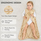 Yoofoss Baby Sleep Sack 6-12 Month 0.5TOG 100% Organic Cotton 2-Way Zipper - Image 3