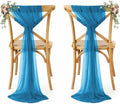 MDS Pack of 125 Chiffon Chair Sashes for Wedding & Event Décor - Dark Teal by MDS