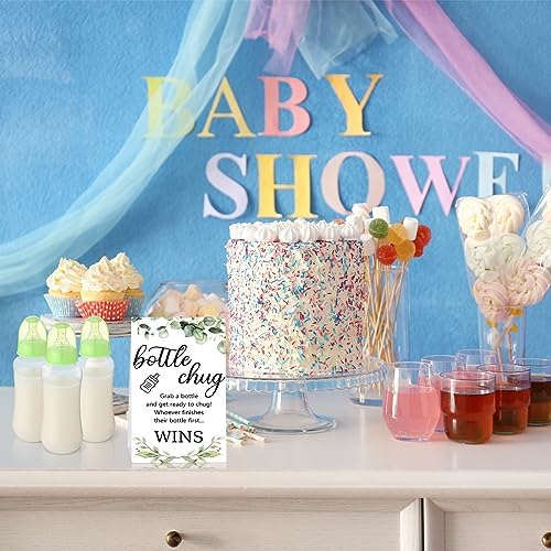 Trelaco 12 Pcs Baby Shower Bottle Chug Game, Leaves, Green - Image 6