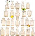 TBWIND 24pcs Amber Glass Bud Vases Set by TBWIND