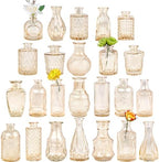 TBWIND 24pcs Amber Glass Bud Vases Set by TBWIND