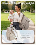BAGSMART Diaper Bag Backpack with Changing Pad, Insulated Bottle Holders - Image 4