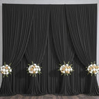 50x10FT Backdrop Curtains with Rod Pockets - Wrinkle Free Photo Stage Backdrop 10 Panels Curtains Drapes for Photography Wedding Party Baby Shower Decorations (Black) by Unknown