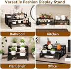 IBUYKE Wood Cupcake Display Stand,Set of 3,Black TLJ019B - Image 4
