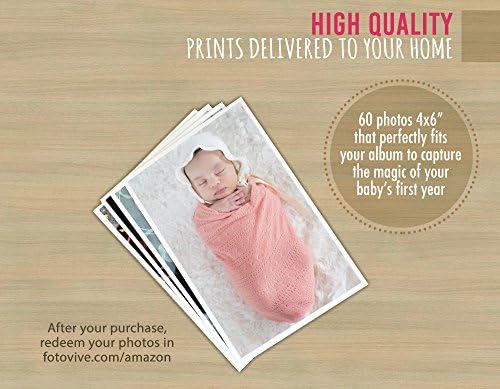 First Year Photo Album Kit “Baby is Here”, All-in-one bundle: Printed Photos + Baby Girl Journal Cards + Pink Photo Album + Digital Workbook with advice to get it done simple and meaningful - Image 4