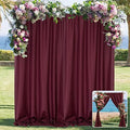 Burgundy Backdrop Curtains for Parties, Weddings, Stage, 10ft x 10ft, 2PCS by MYSKYHOME