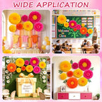 Alecono 9 Pcs Giant Paper Flowers Decorations for Wall (24", 20", 14") - Image 5