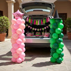 Lunmon Pink and Green Party Decorations Pink and Green Balloon Column Stand Kit, Star Witch Hat Balloon Set for Princess Witch Themed Birthday Party Baby Shower Trunk or Treat Decor Supplies - Image 3