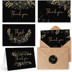 108 Pack Pre-Folded Floral Thank You Cards with Envelopes, 6 Designs by Unknown