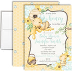 Custom Baby Shower Invites Little Honey Bee Invitation for Boys, Pack of 20 5x7 Personalized Honey Pot Invites with Envelopes - Unique Honey Baby Shower Cards by AmandaCreation by AmandaCreation