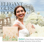 Embroidered Wedding Guest Book—The Perfect Polaroid Guest Book for Wedding Receptions, Birthdays, Baby Showers, and Special Events with 3 Photo corner stickers+ 3 DIY pens+1 Diamond Pen (Yellow) - Image 5