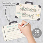 Big Dot of Happiness World Awaits - Suitcase Wish Card Travel Themed Graduation Party, Baby or Bridal Shower Activities - Shaped Advice Cards Game - Set of 20 (Pack of 2) - Image 2