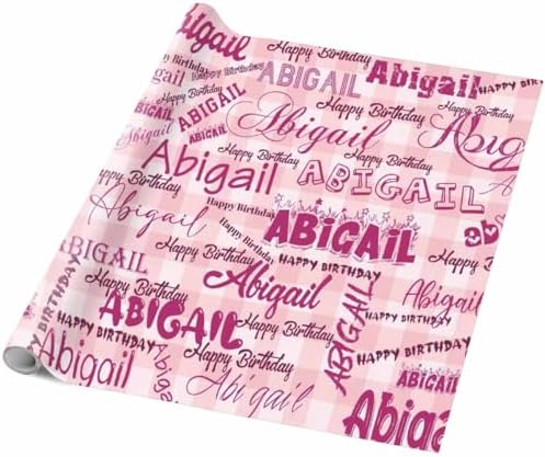 AOFUN Personalized Logo Gift Personalized Name Text Wrapping Paper Personalized Gift Just Because Gifts For Her Wrapping Paper For Him Valentines Paper 5 Rolls 58" x 23" - Image 5