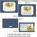 Amanda Creation Adventure Awaits Cute Moose Boy Baby Shower Party Bundle Includes 20 each of Invitations with Envelopes + 4 Different Sizes of Decorative Stickers, Diaper Tickets & Bring a Book Cards - Image 3