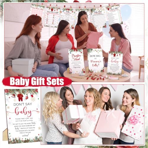 Sherr 476 Pcs Christmas Santa Baby Shower Games, 8 Sets Games Activities - Image 6
