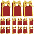 AmazingSpark 50 Pcs Burgundy Gold Mini Gift Bags Bulk 6.3 x 3.9 x 2.8 Inch Party Favors Elegant Small Gift Bags with Handles and Ribbon Bows for Wedding Birthday Bridal Baby Shower Party Favors by Unknown