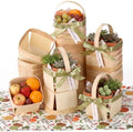 30 Pack Fruit Baskets Wood Small Picnic Berry Basket with Handle Mini Baskets for Gifts Sage Green Farmers Display Basket with Ribbon and Napkins for Camping (Fruit) by Unknown