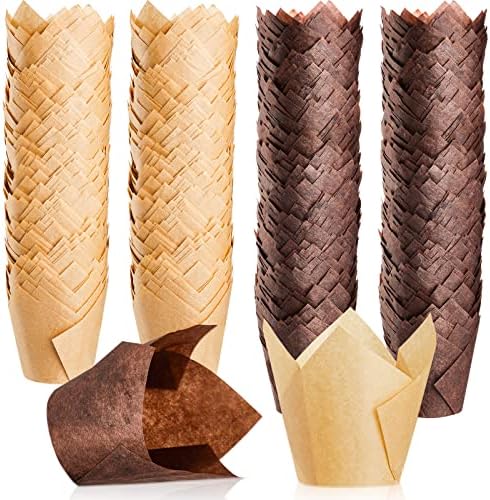 Potchen 800 Pcs Tulip Cupcake Muffin Liners,Solid,Classic Style by Potchen