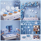 135 Pcs She Found Her Honey Honey Bachelorette Party Supplies, Blue Disco Dancing Queen Theme Party Decorations Set with Tablecloth Balloons Plates Napkins Banner Cake Toppers - Image 6