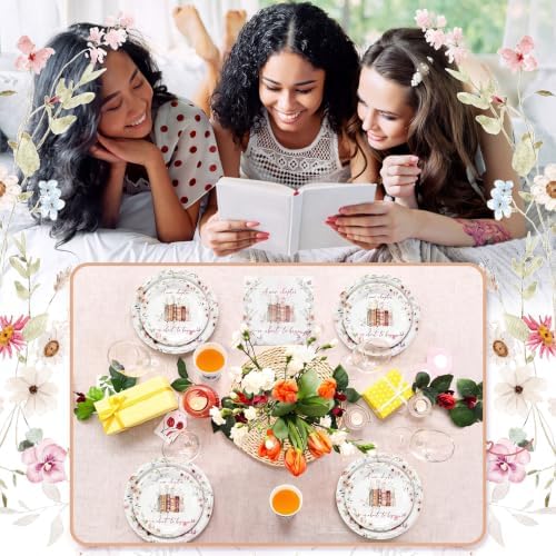 Sawysine 336pcs a New Chapter Is About to Begin Bridal Shower Tableware Set - Image 5