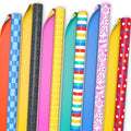 Hallmark Reversible Wrapping Paper Rolls - Checkered, Solids, Stripes, Polka Dots, Flowers, Gift Wrap Paper (Set of 6 Rolls: 150 sq. ft. ttl.) for Birthday, Christmas, Baby Shower, Graduation, All Occasion by Hallmark