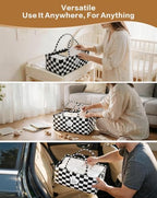 Diaper Caddy Organizer – Nursery Storage Basket (Checkerboard) - Image 5