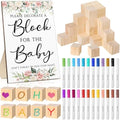 Tatuo 75 Pcs Baby Shower Party Block Games Sign to Decorate,Floral by Tatuo