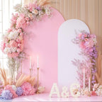 Pink White Arch Backdrop Cover Set of 2 Arch Covers 7.2 and 6ft Wedding Arch Cover Stretchy Backdrop Bridal Baby Shower Birthday Party Arches Stand Covers Spandex by HBBMAGIC