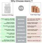 Aosric White Gift Bags with Tissue Paper, 30 Pack, 7x4x9 In - Image 4