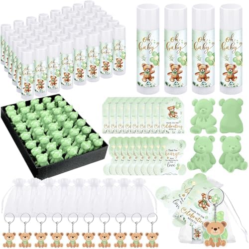 288 Pcs Baby Shower Favors Set for Guests,Green,Bear by Dansib