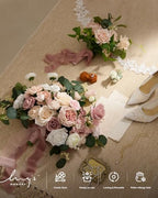 Ling's moment Fake Flowers Box, Dusty Rose & Pale Peach Grand Combo - Image 4