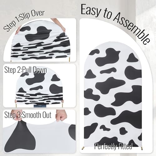Dairy Cow Arch Backdrop Cover, 7.2 FTx 4FT, for Birthday and Baby Shower - Image 4