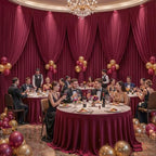 50x10FT Backdrop Curtains with Rod Pockets - Wrinkle Free Photo Stage Backdrop 10 Panels Curtains Drapes for Photography Wedding Party Baby Shower Decorations (Burgundy) - Image 4