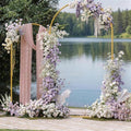 7.2FT+6FT Arch Wedding Arch Backdrop Stand, Heavy Duty Metal Arch Frame for Balloons, Flowers & Fabric, Event Decoration Stand for Ceremony, Party & Photos by Atronor