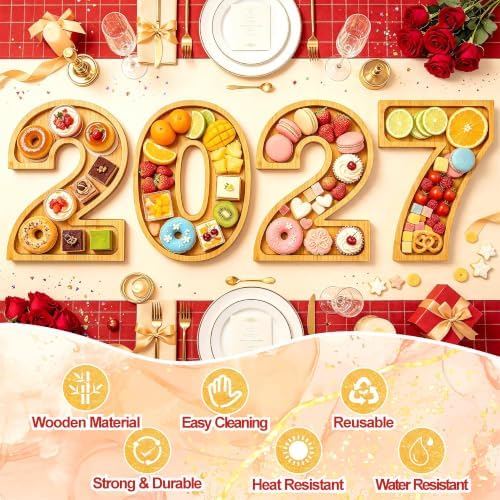 2027 Charcuterie Numbers Fillable Wooden Boards Boxes Party Serving Trays - Image 3