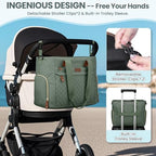 Pritent Baby Diaper Bag Tote,Waterproof Maternity Breast Pump Bags for Mom - Image 6