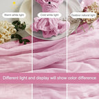 LZY 120 Pack Gauze Cheesecloth Napkins 20x20 Inch Dinner Cloth Napkins, Soft Boho Table Napkins Rustic Wrinkled Cheese Cloth Napkins Bulk for Wedding Party Baby Shower Event Decor (Pink) - Image 3