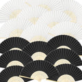 Blulu 40 Pcs Black White Hand Fans Bulk Folding Bamboo Silk Foldable Handheld Fan for Women DIY Line Dance Clapping Popping Wedding Bridal Shower Baby Shower Birthday Party Favors Gift Decoration by Blulu