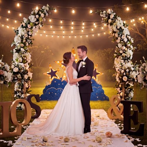 Leinuosen 4 ft Star Cloud Starry Night Party Decorations Gold Under the Stars Cardboard Stand up Cutout Life Size Prom Homecoming Party Photo Prop Stand-up for Movie Night Awards Prom Birthday Parties - Image 6