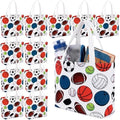 12 Pcs Sports Bags Sports Party Favors Soccer Baseball Football Basketball Themed Double Sided Beach Handbag with Handles for Birthday Baby Shower Party Community Events by SilTriangle