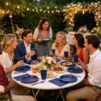 200pcs Blue Plastic Plates Party Supplies, Disposable 9'' Navy Blue Plates and Napkins, Cups & Cutlery Dinnerware Set for Birthday, Wedding, Baby Shower Decorations, Serves 50 Guests - Image 6